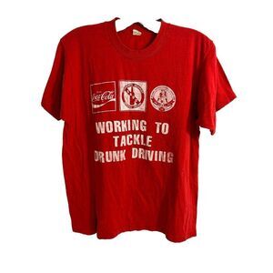 Students Against Driving Drunk T Shirt Screen Shots Tag (SAAD) size XL Red